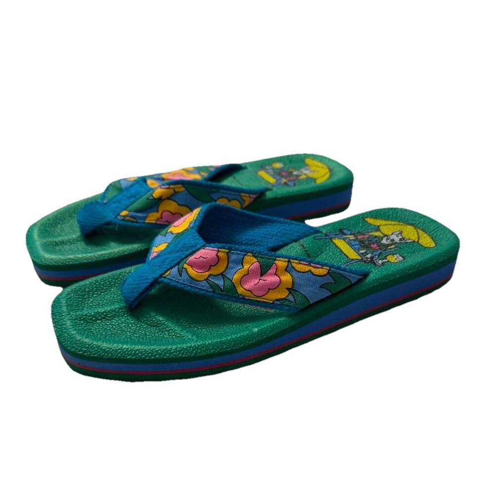 Vintage New SPUDS MACKENZIE Flip Flops Bud Light Original Party Animal Size 7